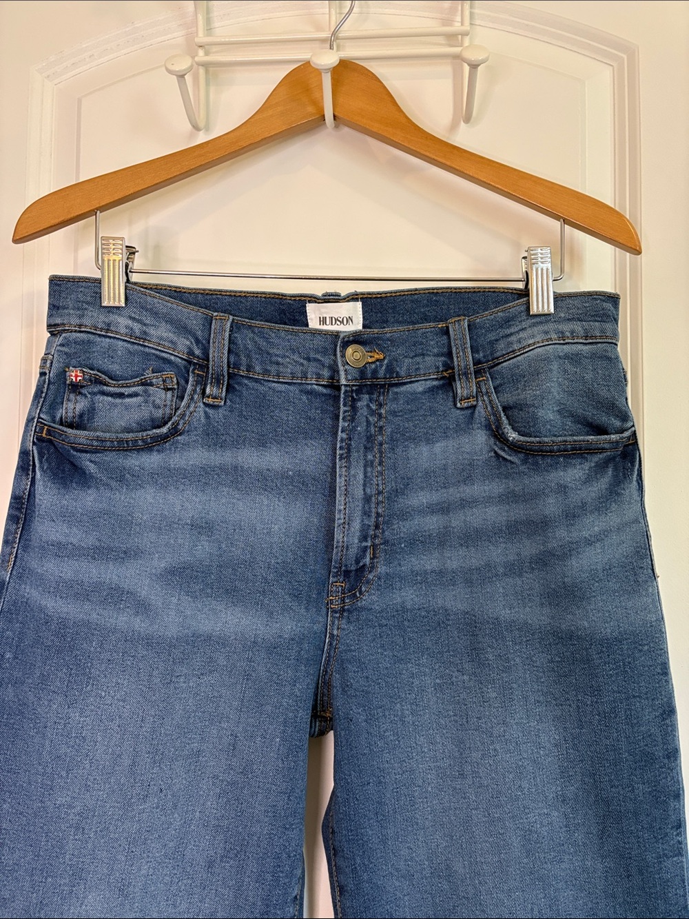 Hudson Rosalie High Rise Wide Leg Jeans Alcott Wash Size 30 - Picture 5 of 14
